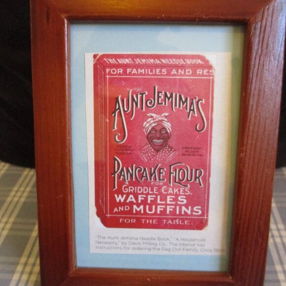FINAL SALE Leaving Poshmark! Framed paper advertising Aunt Jemima Pancake Flour - Picture 1 of 5